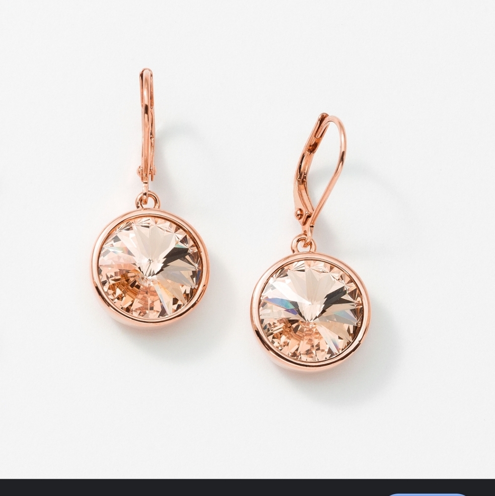 Swarovski Rose Gold Crystal Earrings